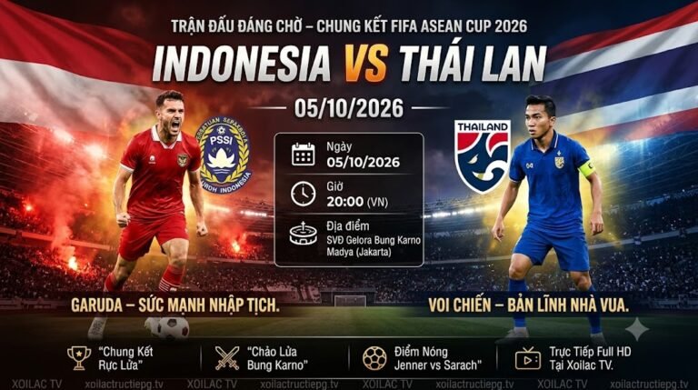 Nhận định trận chung kết Indonesia vs Thái Lan FIFA ASEAN Cup 2026 trực tiếp Xoilac TV